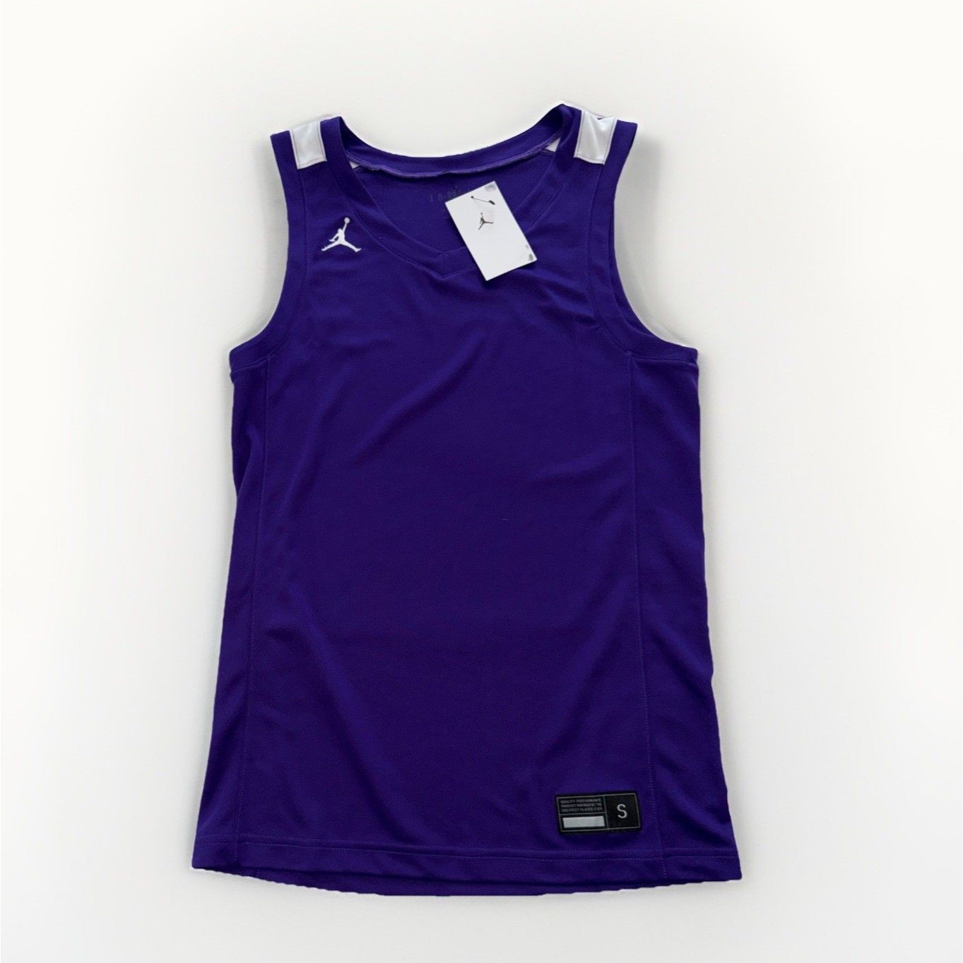 Jordan Overtime Basketball Jersey Tank Top Purple White Fq5296-545 Men’s Size S